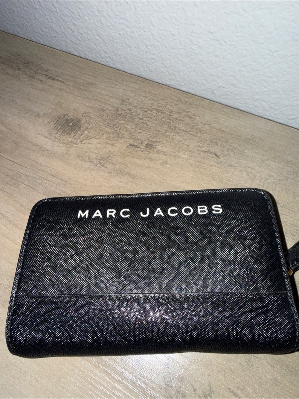 Marc Jacobs Black Zip-Around Logo Wallet